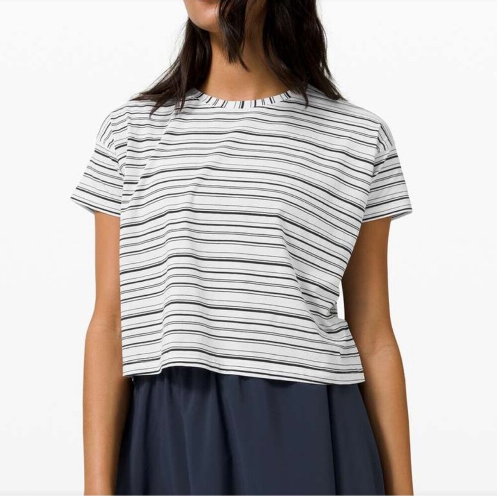 Striped Black and White Women's Top
